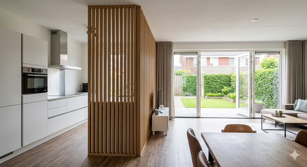 Modern interieur met onderhoud en afwerking